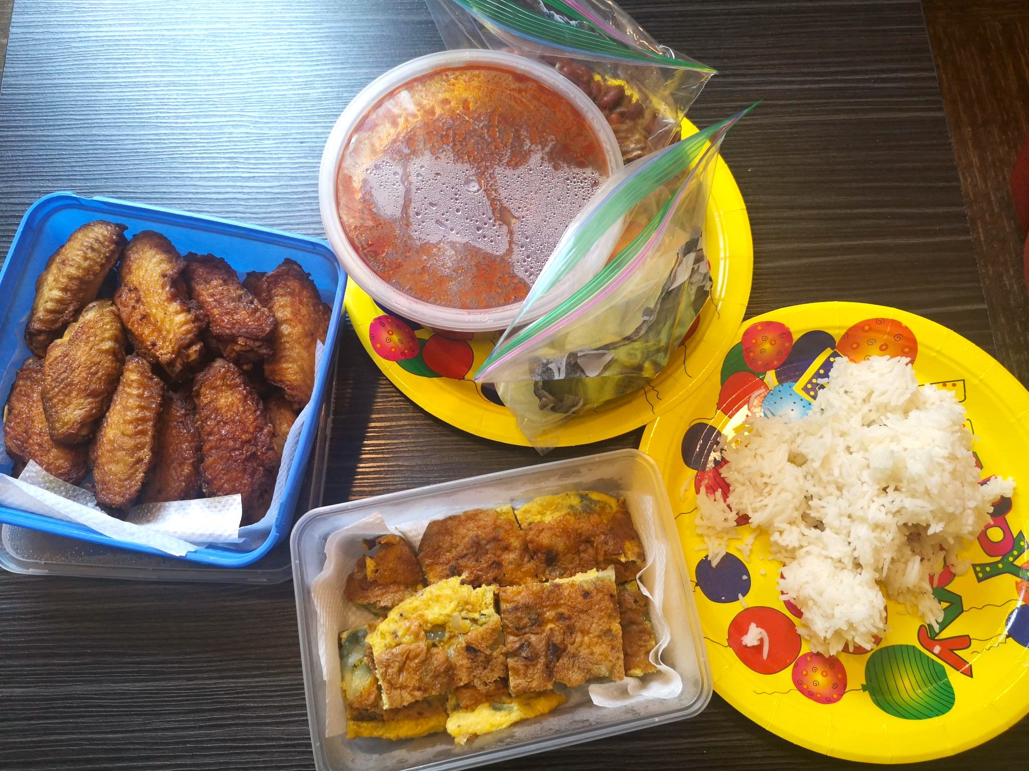 Photo of asian food and snacks.